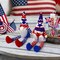 4th of July Gnomes Plush Patriotic Decorations 2pcs Presidents Memorial Day Tomte Gnome Ornaments Fourth of July Party Décor